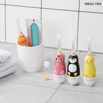 MEGA TEN 360 - Degree Kids Electric Toothbrush with LED Light 1 - 4 Yrs Monkey - '8809412180704 Toy Chest Australia 1