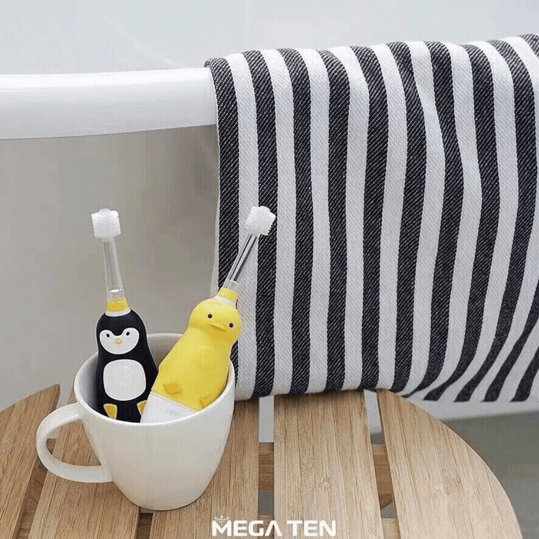 MEGA TEN 360 - Degree Kids Electric Toothbrush with LED Light 1 - 4 Yrs Monkey - '8809412180704 Toy Chest Australia 8