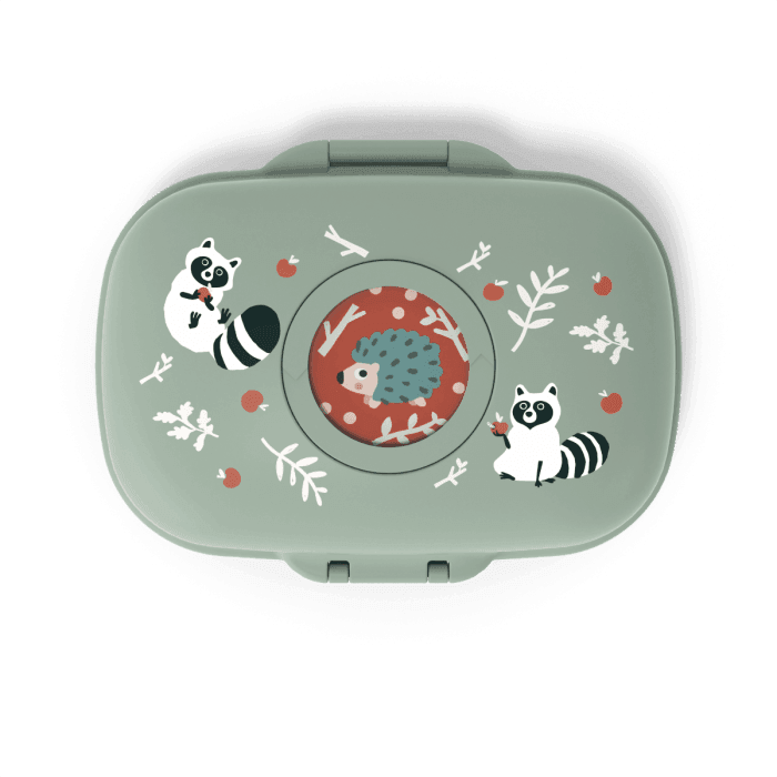 Monbento Gram Snack Box - Green Raccoon Green Raccoon - '5715235005762 Toy Chest Australia 1