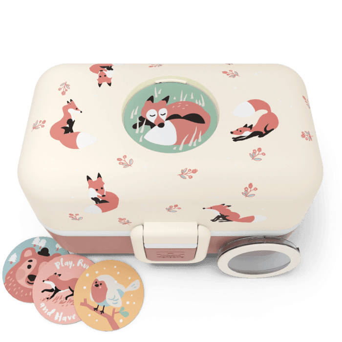 Monbento Tresor Graphic Kids's Bento Box - Cinnamon Fox Cinnamon Fox - '5715235010537 Toy Chest Australia 1