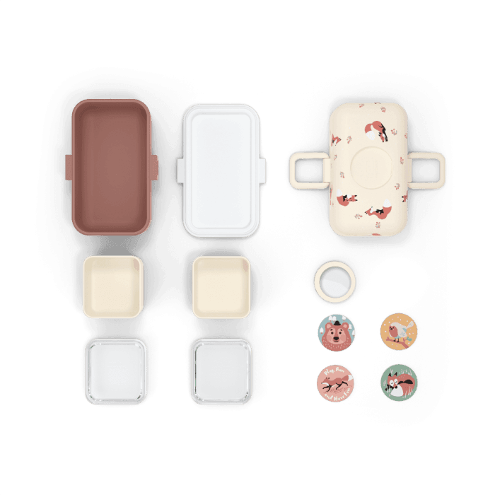 Monbento Tresor Graphic Kids's Bento Box - Cinnamon Fox Cinnamon Fox - '5715235010537 Toy Chest Australia 5