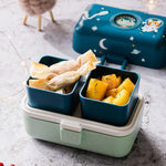 Monbento Tresor Graphic Kids's Bento Box - Cosmic Blue Cosmic Blue - '5715235007391 Toy Chest Australia 5