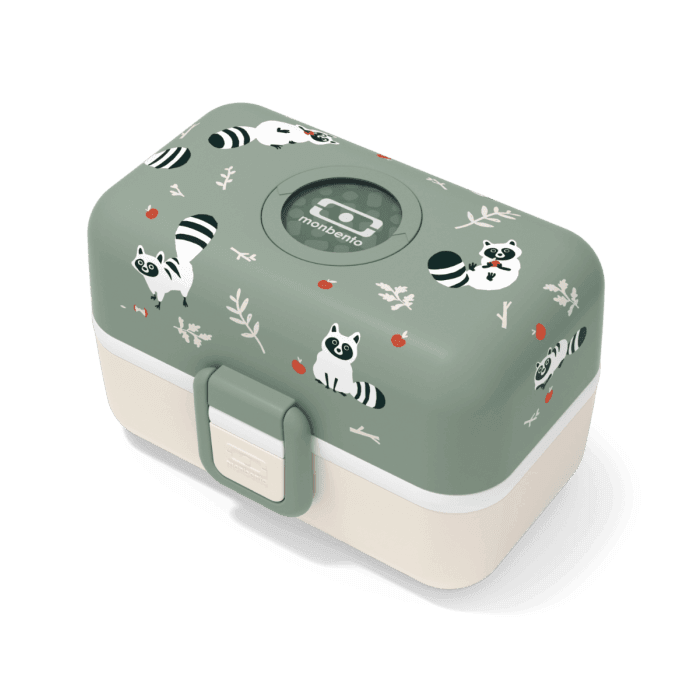 Monbento Tresor Graphic Kids's Bento Box - Green Raccoon Green Raccoon - '5715235019455 Toy Chest Australia 8