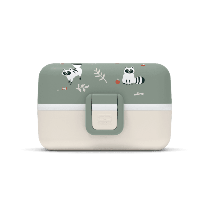 Monbento Tresor Graphic Kids's Bento Box - Green Raccoon Green Raccoon - '5715235019455 Toy Chest Australia 1