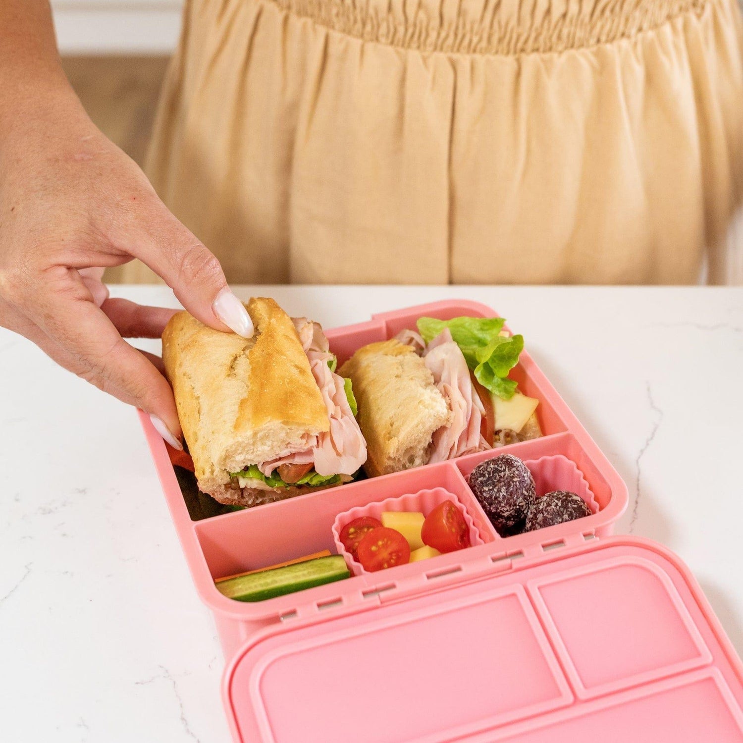 MONTII.CO Little Lunch Box Co | Bento Three - Strawberry - '9355645002232 Toy Chest Australia 2