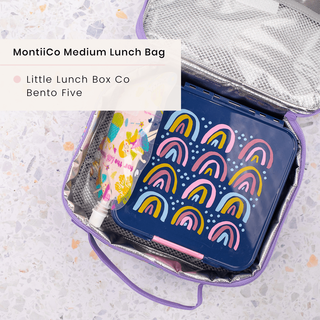 MONTII.CO Medium Insulated Lunch Bag - Pixels - '0725330909594 Toy Chest Australia 8
