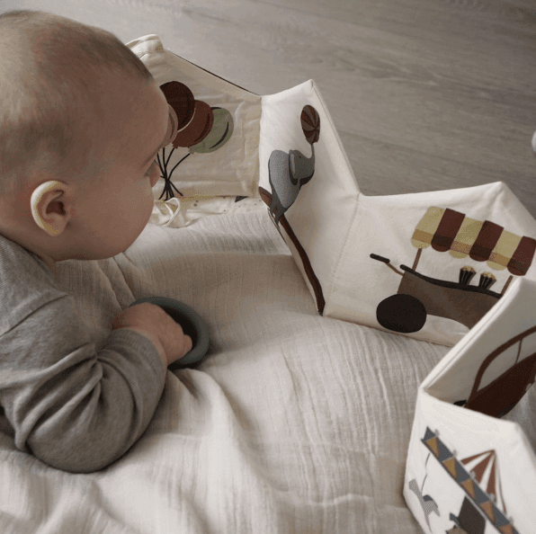 Nuuroo Kit Organic Fabric Book Creme Circus - '0671374628048 Toy Chest Australia 3