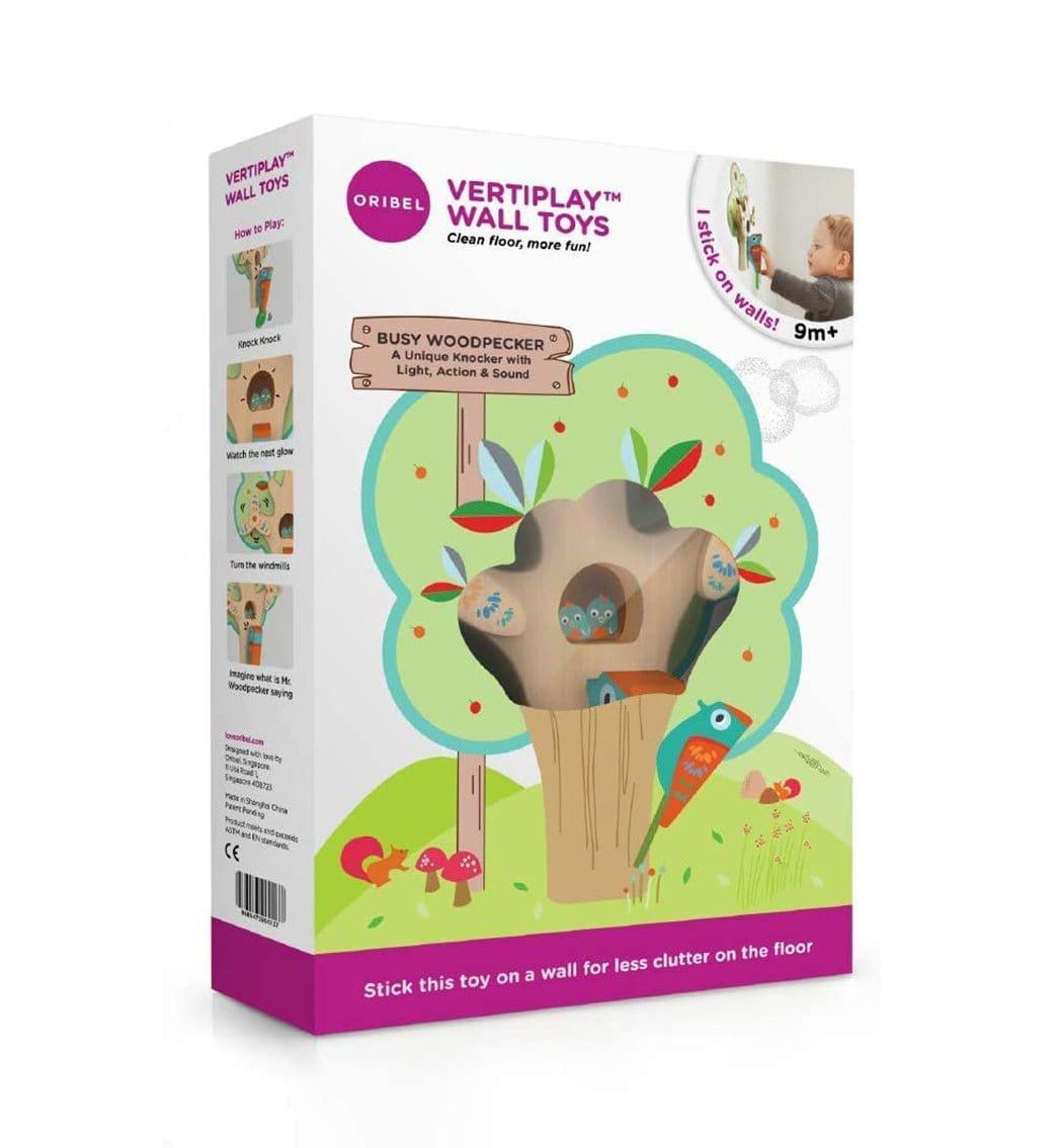 Oribel VertiPlay Wall Toy: Busy Woodpecker knocker - '6973971182324 Toy Chest Australia 8