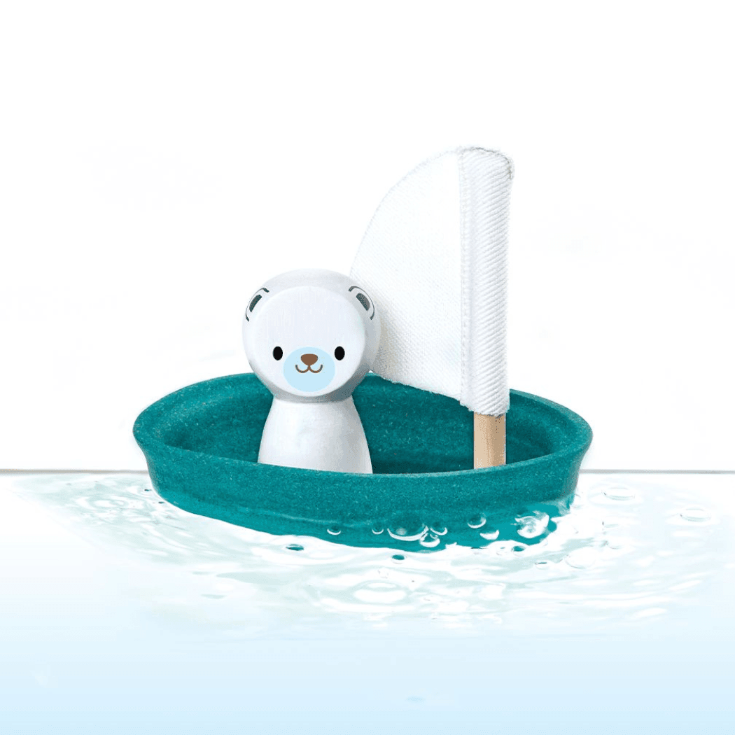 Plan Toys Sailing Boat - Polar Bear - '8854740057129 Toy Chest Australia 1