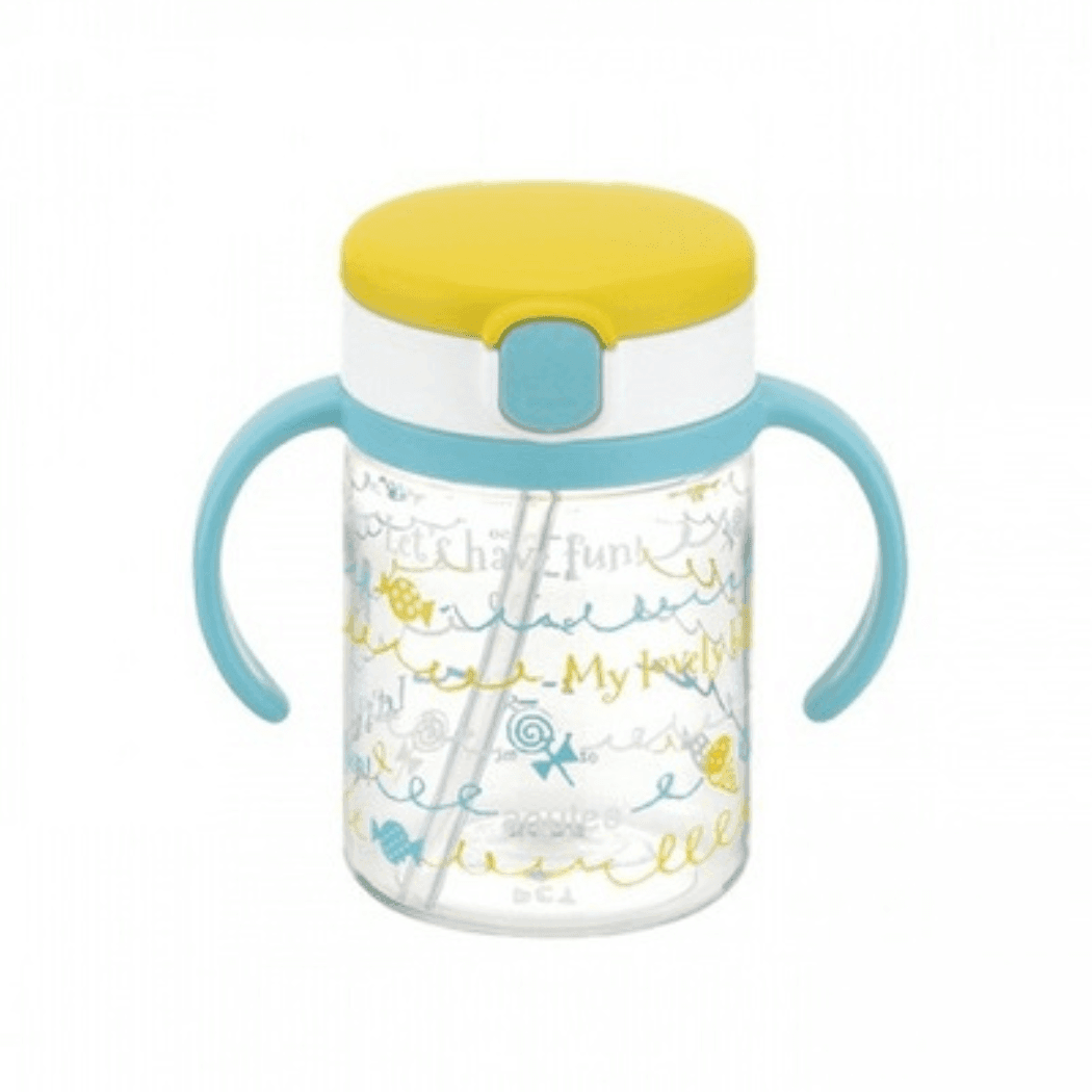 Richell - Aqulea Clear Straw Bottle Mug 200ml Yellow Candy - '6951929607990 Toy Chest Australia 4
