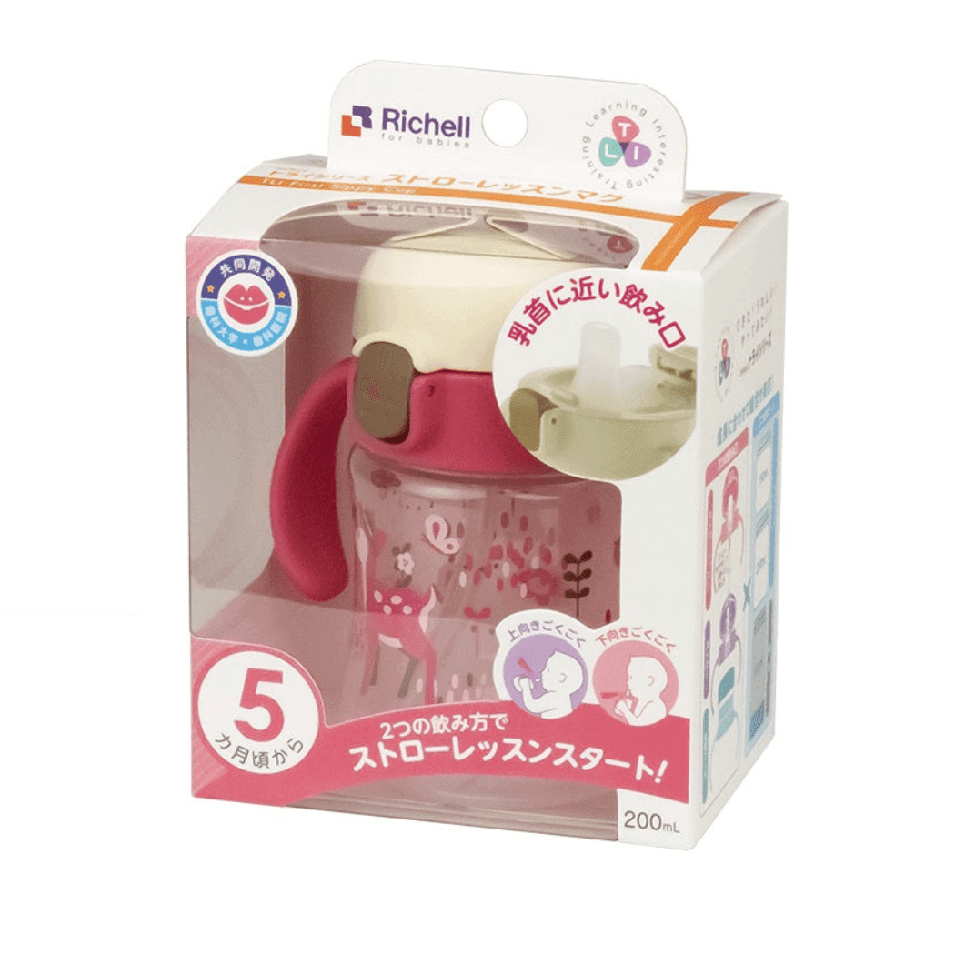 Richell Sippy Cup 200ml Pink Deer - 0 Toy Chest Australia 1