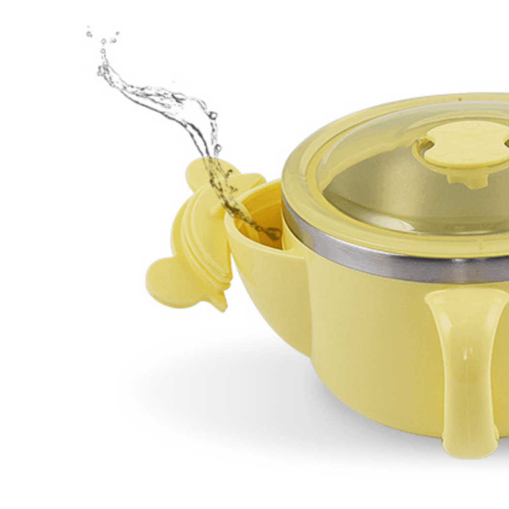 Richell Stainless Steel Bowl 480ml Yellow - '4973655201442 Toy Chest Australia 1