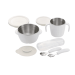 RICHELL TLI Stainless steel Feeding Set White - '0671374541675 Toy Chest Australia 7