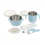 RICHELL TLI Stainless steel Feeding Set Blue - '0671374541712 Toy Chest Australia 7