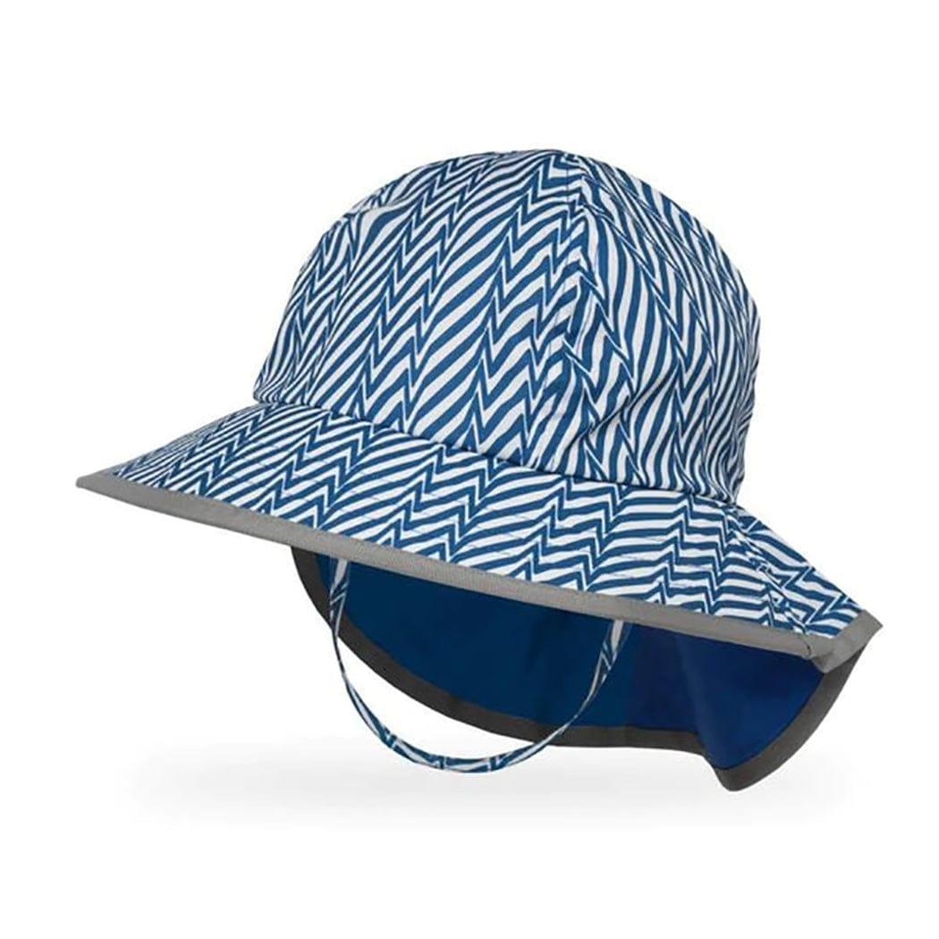 Sunday Afternoon Kids Play Hat UPF50+ | Blue Electric Stripe Medium (2 - 5yrs) - '0818865026246 Toy Chest Australia 2