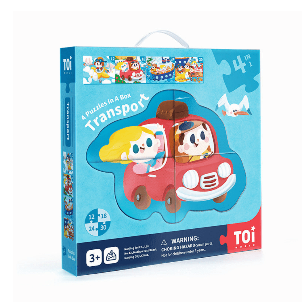 TOI 4 Puzzles In A Box - Transport - '6970794759832 Toy Chest Australia 2
