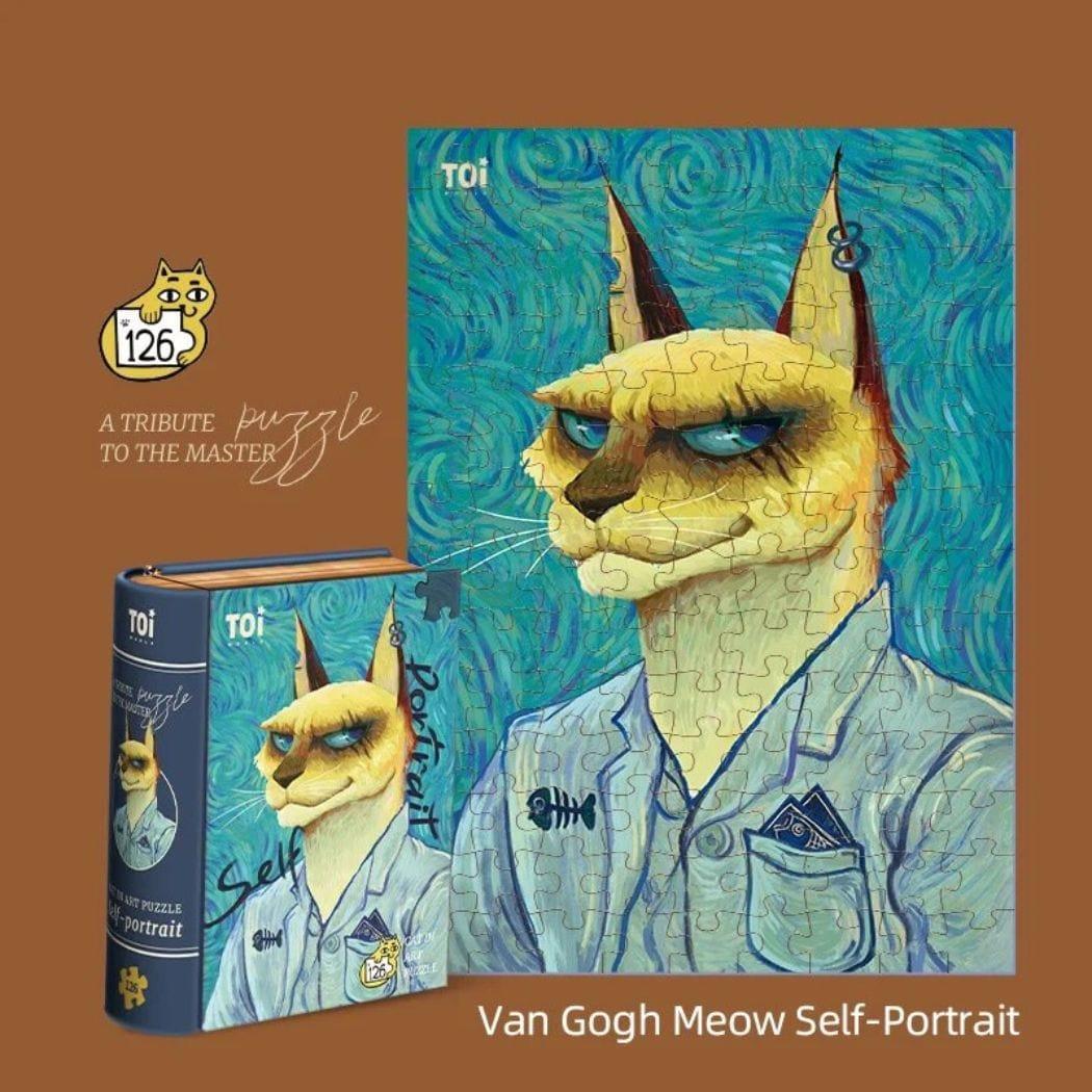 TOI Cat in Art Puzzle - Van Gogh?s Self Portrait - '6970794753137 Toy Chest Australia 2