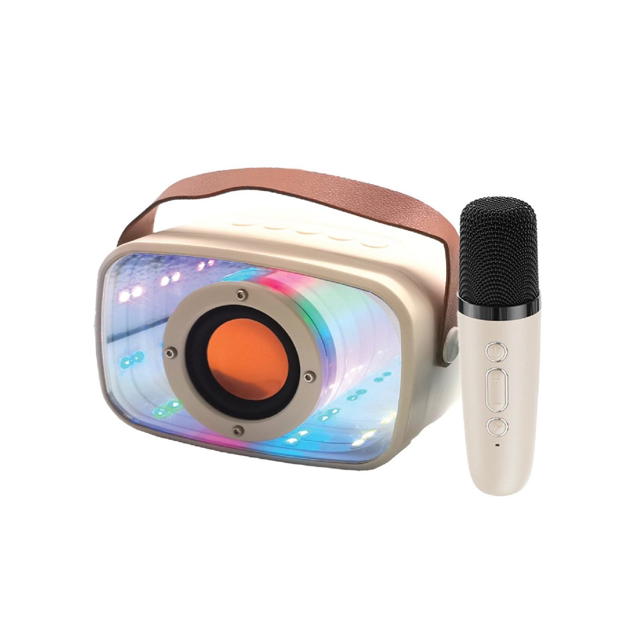 Laser Infinity Karaoke Speaker with Wireless Mic