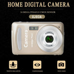 16mp Mini Digital Camera for Kids - 2.4 Inch 720p Cute Cartoon Design - Multifunctional Toy for Children's Birthday - Black