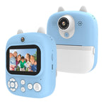 32g Instant Camera with 2.4 Display & Card Reader for Kids - 1200w Blue - 32G + Card Reader Pink