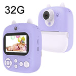 32g Instant Camera with 2.4 Display & Card Reader for Kids - 1200w Blue - 32G + Card Reader Pink