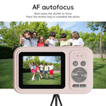 48MP Digital Camera with 16x Zoom & AF Autofocus - Full HD Vlogging Camera for Beginners & Kids(Beige)