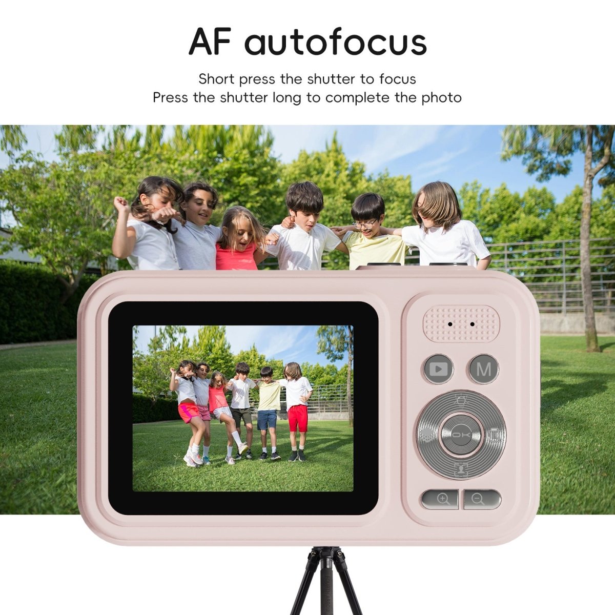 48MP Digital Camera with 16x Zoom & AF Autofocus - Full HD Vlogging Camera for Beginners & Kids(Green)