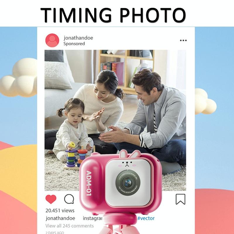 48Mp Dual Lens Kids Digital Camera With 2.4 Ips Screen And 32Gb Tf Card - Blue Fox - With 64G Tf Card Blue Fox