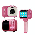 48Mp Dual Lens Kids Digital Camera With 2.4 Ips Screen And 32Gb Tf Card - Blue Fox - Without Tf Card Pink Bunny
