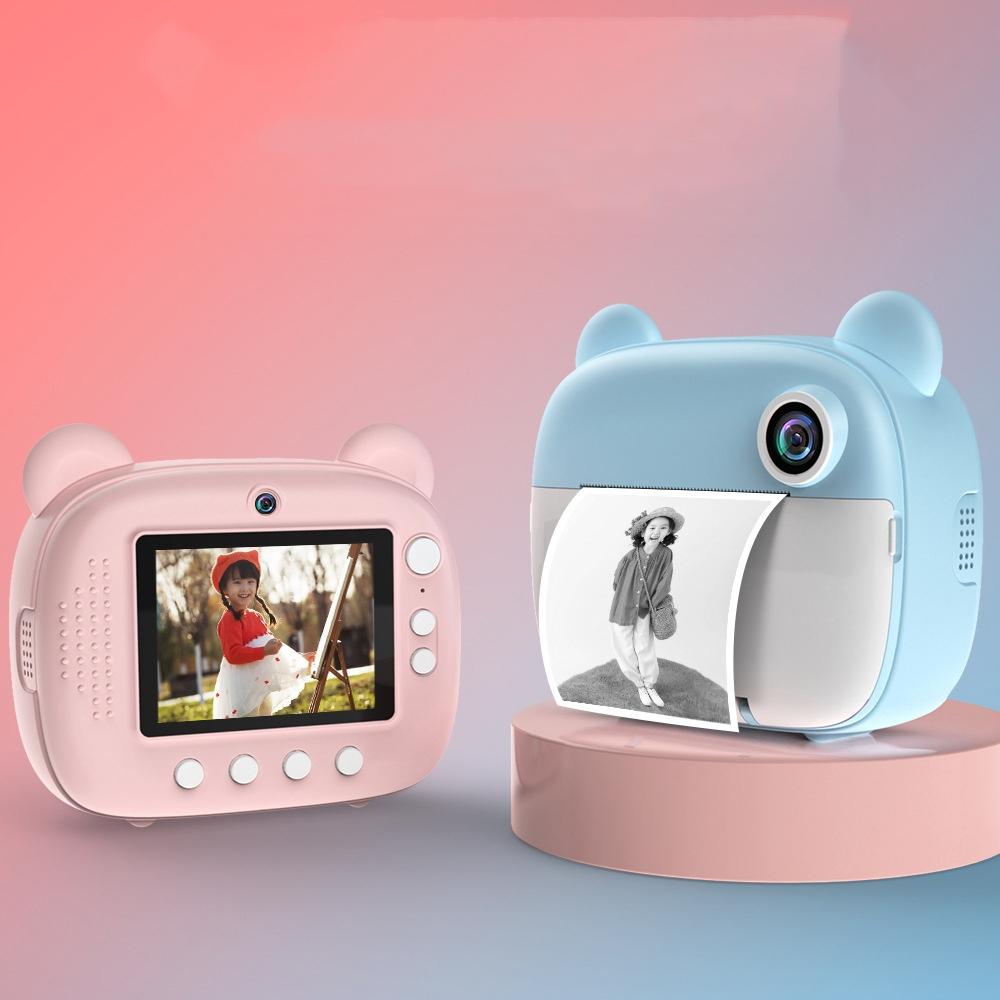 Instant Print Camera for Kids with Dual Lens and 2.4 - inch Screen - Blue