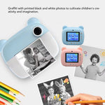 Instant Print Camera for Kids with Dual Lens and 2.4 - inch Screen - Blue