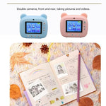 Instant Print Camera for Kids with Dual Lens and 2.4 - inch Screen - Blue