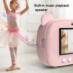 Instant Print Camera for Kids with Dual Lens and 2.4 - inch Screen - Pink