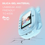 Instant Print Camera for Kids with Dual Lens and 2.4 - inch Screen - Pink