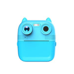 Instant Print Camera with Dual Lens - 2.8 Screen for Kids Blue - Blue + 32G Card