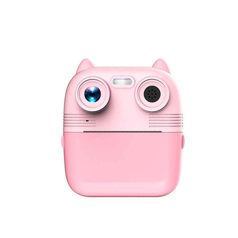 Instant Print Camera with Dual Lens - 2.8 Screen for Kids Blue - Pink + 32G Card
