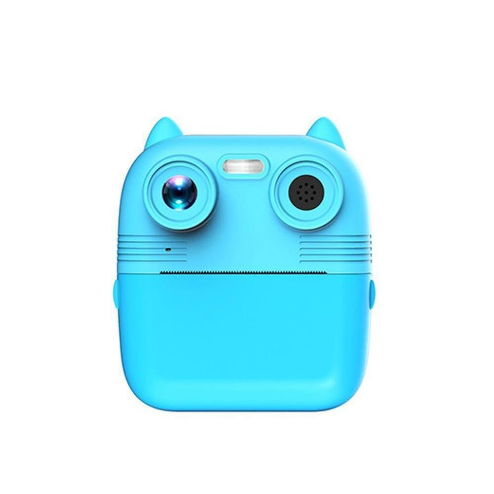 Instant Print Camera with Dual Lens - 2.8 Screen for Kids Blue - Pink + 32G Card