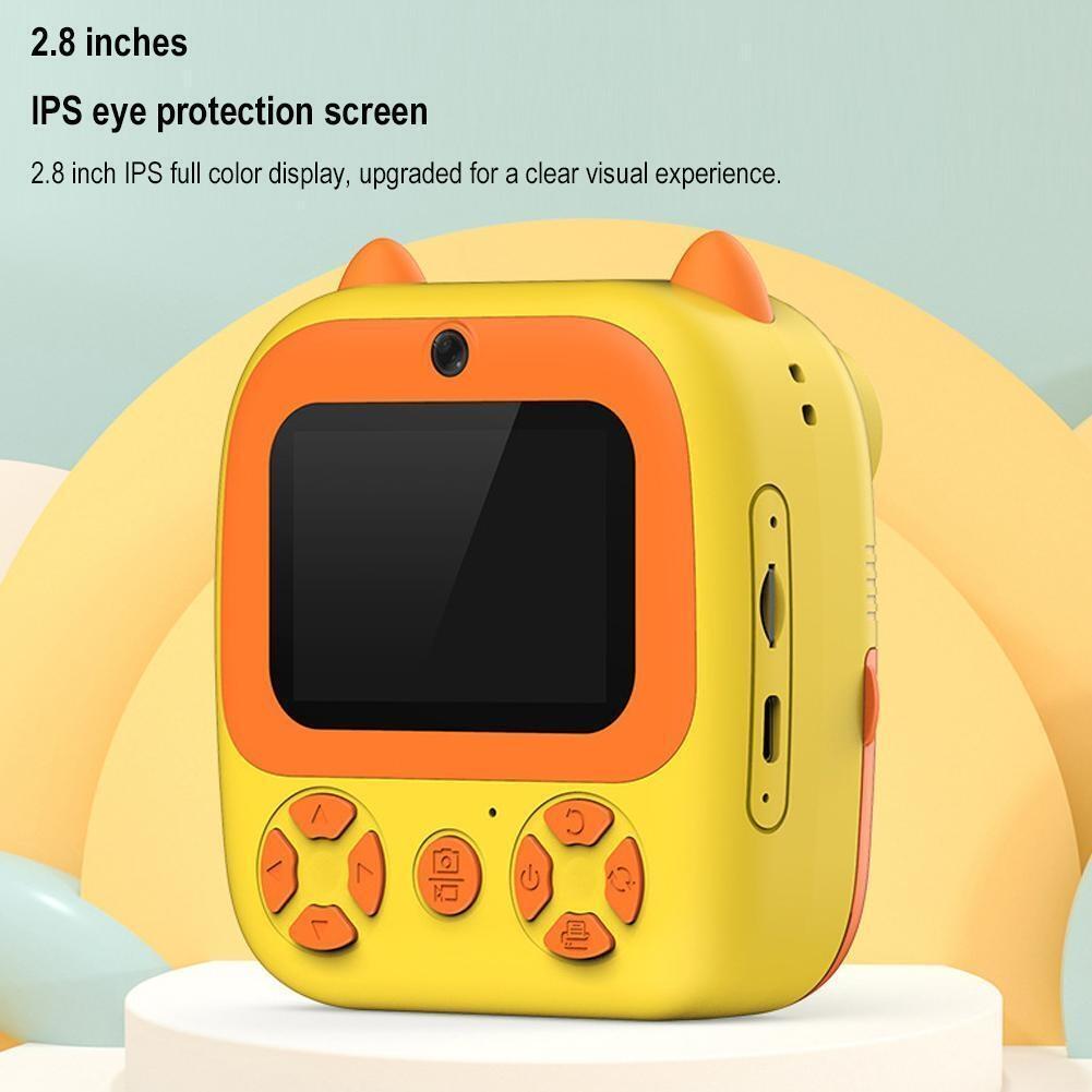 Instant Print Camera with Dual Lens - 2.8 Screen for Kids Blue - Pink