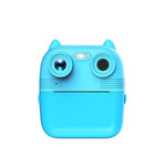 Instant Print Camera with Dual Lens - 2.8 Screen for Kids Blue - Yellow + 32G Card