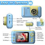 Kids' 2.4 Reversible Hd Photo Camera with Bracket - Yellow / Blue