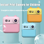 Kids Instant Print Digital Camera with 180° Flip Lens - 24MP Photos, 720P Video & Doodle Fun(pink)