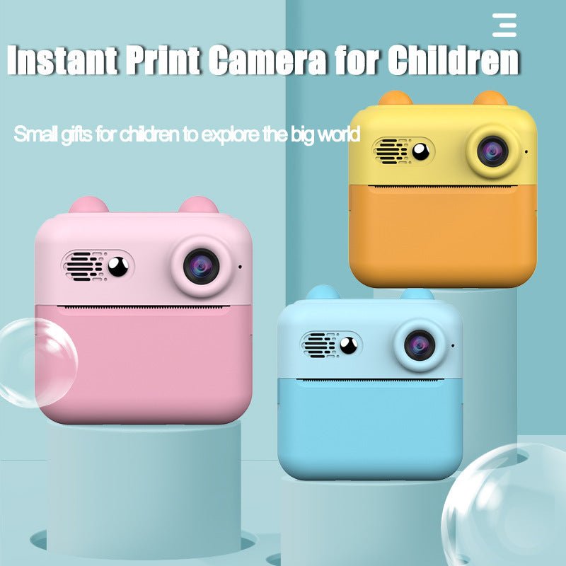 Kids Instant Print Digital Camera with 180° Flip Lens - 24MP Photos, 720P Video & Doodle Fun(pink)