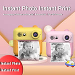 Kids Instant Print Digital Camera with 180° Flip Lens - 24MP Photos, 720P Video & Doodle Fun(pink)