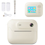 Kids Multi - Functional Camera Toy - Instant B&W Printing & Creative Stickers(white)