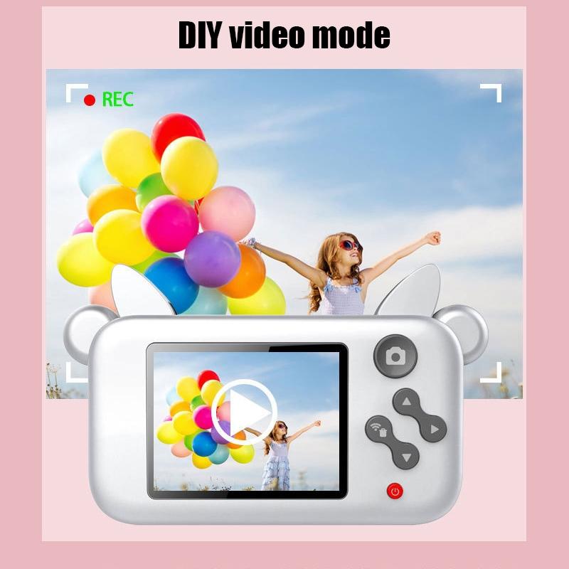Mini Cartoon Digital Camera for Kids with Wifi - Brown