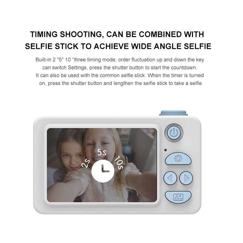 Mini Digital Sport Camera with 8.0mp Lens 2.0 Screen Elk - shaped Case & 32gb Memory for Kids