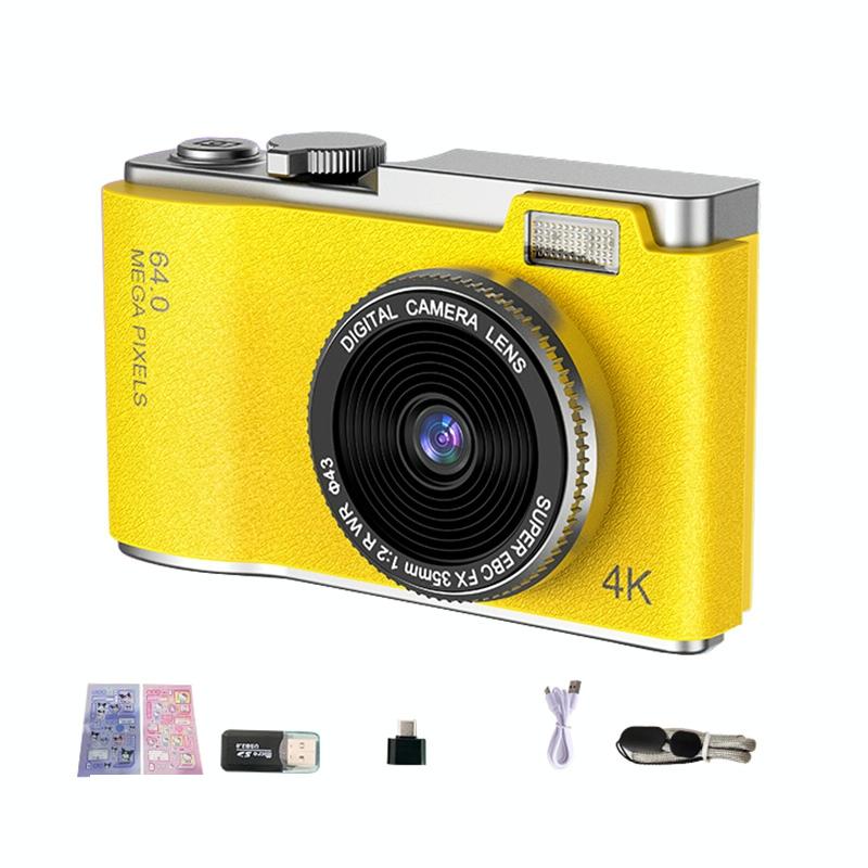 Retro Kids Camera With Dual - Lens 4K Hd Ccd - 2.4 Inch - Pink