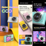 Retro Kids Camera With Dual - Lens 4K Hd Ccd - 2.4 Inch - White