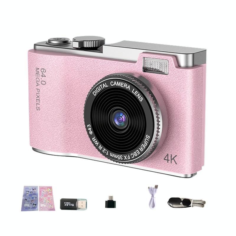 Retro Kids Camera With Dual - Lens 4K Hd Ccd - 2.4 Inch - Yellow