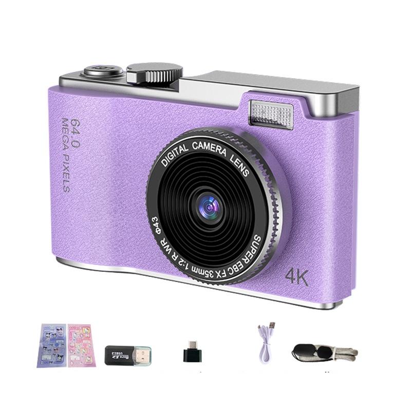 Retro Kids Camera With Dual - Lens 4K Hd Ccd - 2.4 Inch - Yellow